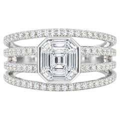 14K White Gold Diamond Engagement Ring Estate
