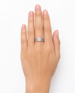 14K White Gold Diamond Engagement Ring Estate