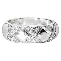 18K White Gold Diamond Xs Wedding Band Ring Estate by Hidalgo