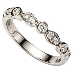 18K White Gold Eternity Diamond Wedding Band Ring