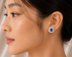 14K White Gold London Blue Topaz Diamond Filigree Earrings