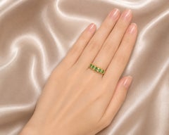 14K Yellow Gold Marquise Emerald Diamond Ring Estate by EFFY