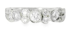 14K White Gold Diamond Wedding Band Ring Estate