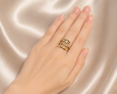 14K Gold Diamond Snake Wrap Triple Band Ring Estate by EFFY