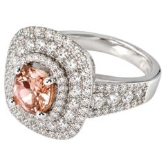 18K White Gold Fancy Brownish Pink Diamond Engagement Ring Band