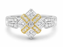 14K White Gold Princess Diamond Band Ring