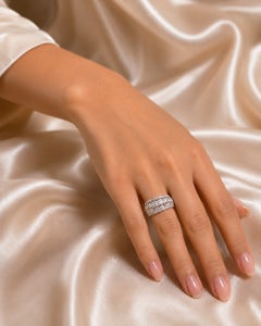 18K Le Vian White Gold Diamond Designer Band Ring
