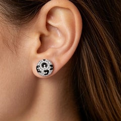 18K White Gold Multi Color Fancy Diamond Earrings
