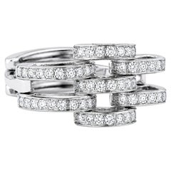 Bague en maille maillée 18 carats sertie de diamants, de créateur, d'occasion