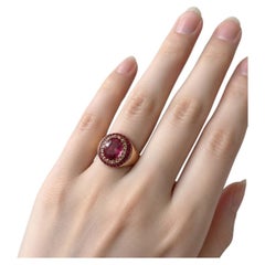 14K White Gold Diamond Sapphire Ruby Amethyst Bold Ring