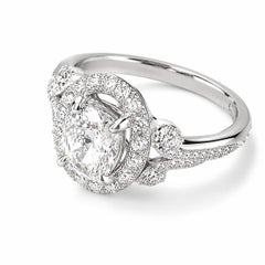 18K White Gold Fancy Yellow Diamond Filigree Engagement Ring