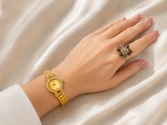 14K Yellow Gold Allegro Diamond Ladies Wristwatch Wrist Watch