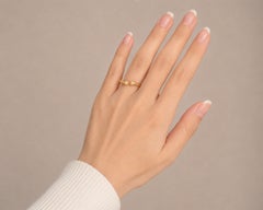 14K Yellow Gold Estate Twisted Diamond Pinky Band Ring