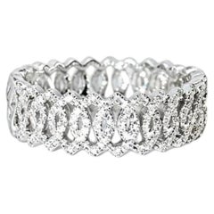 Alliance « Eternity » en or blanc 18 carats sertie de diamants Hidalgo