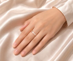 14K Pink Rose Gold Diamond Wedding Band Ring