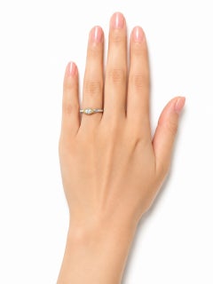 18K White 2 Tone Gold Fancy Color Pink Diamond Designer Stacking Band Ring