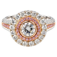 Seltener Verlobungsring mit einem natürlichen Pink Diamond (2,05 ct) aus Argyle, Australien, in 18-karätigem Gold