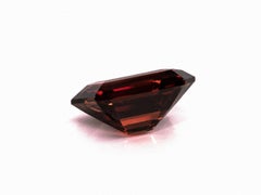 Diamante da 0,52 ct, taglio smeraldo, colore rosso-marrone fancy, purezza SI1, certificato GIA, raro colore rosso fancy