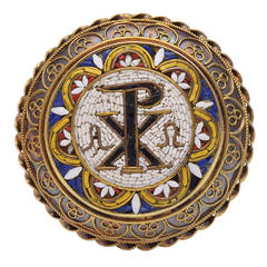 Micro Mosaic Gold Religious Ring
