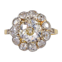 Victorian Old Mine Cut Diamond Gold Ring 12