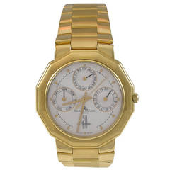 Retro Baume & Mercier Yellow Gold Riviera 20th Anniversary Wristwatch