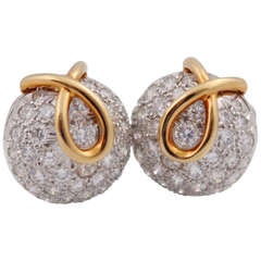Tiffany & Co. Pave Diamond Dome Earrings