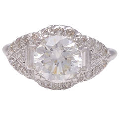 Art Deco J. E. Caldwell Diamond Platinum Ring
