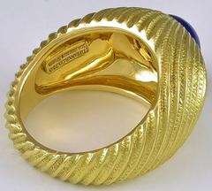 Tiffany & Co. Schlumberger Cabochon Lapis Lazuli Gold Ring