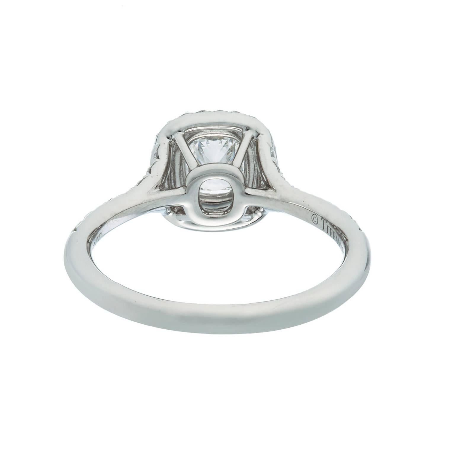 Women's Tiffany & Co. Cushion Diamond Platinum Ring