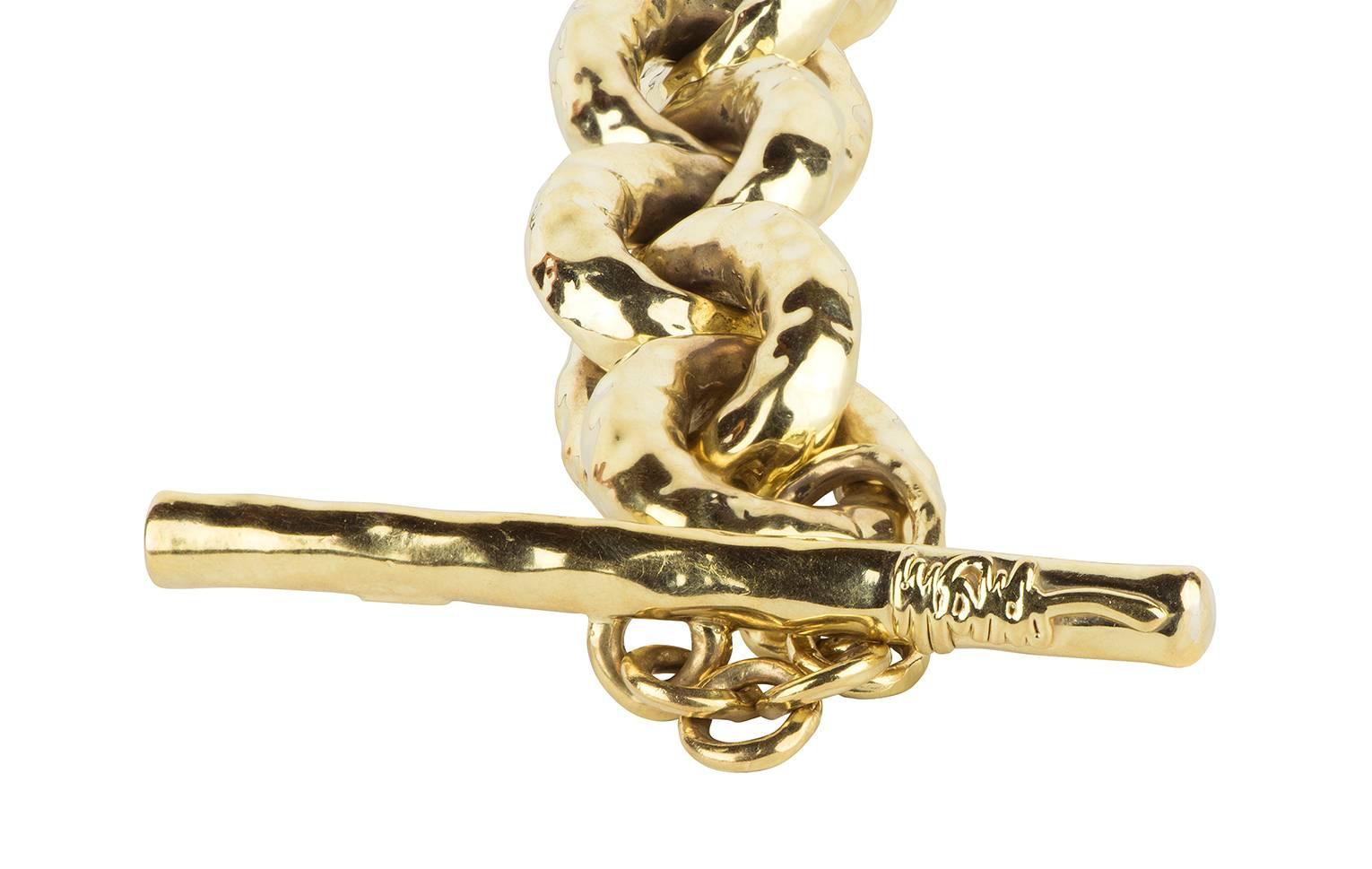 vca hammered gold bracelet