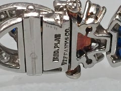 Tiffany & Co. Diamond and Sapphire Platinum Art Deco Bracelet