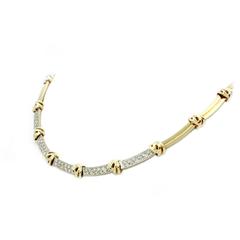 Tiffany & Co. Diamond Gold Love Knot Link Necklace