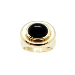 Paloma Picasso For Tiffany & Co. Black Onyx Cabochon With 18kt Yellow Gold Ring