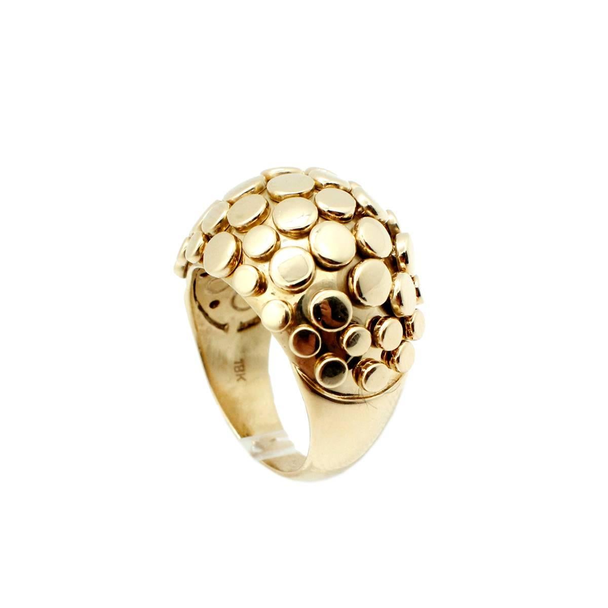 John Hardy Cinta Fun Sophisticated Chic Gold Dancing Dots Ring In New Condition For Sale In Scottsdale, AZ