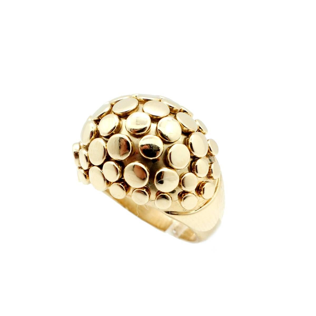 John Hardy Cinta Fun Sophisticated Chic Gold Dancing Dots Ring For Sale 2