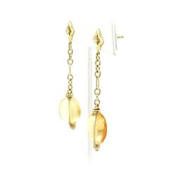 David Yurman Citrine Diamond Gold Earrings
