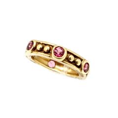 Judith Ripka Pink Tourmaline Gold Eternity Ring