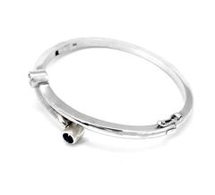 Sapphire Diamond Gold Bangle Bracelet