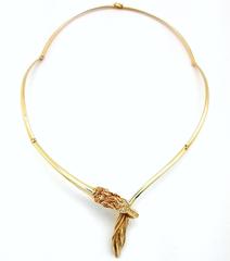 Diamond Gold Wild Horse Necklace