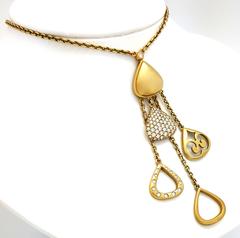 Elizabeth Rand 18k Yellow Gold & 1.93 Carat Diamond Dangle Necklace