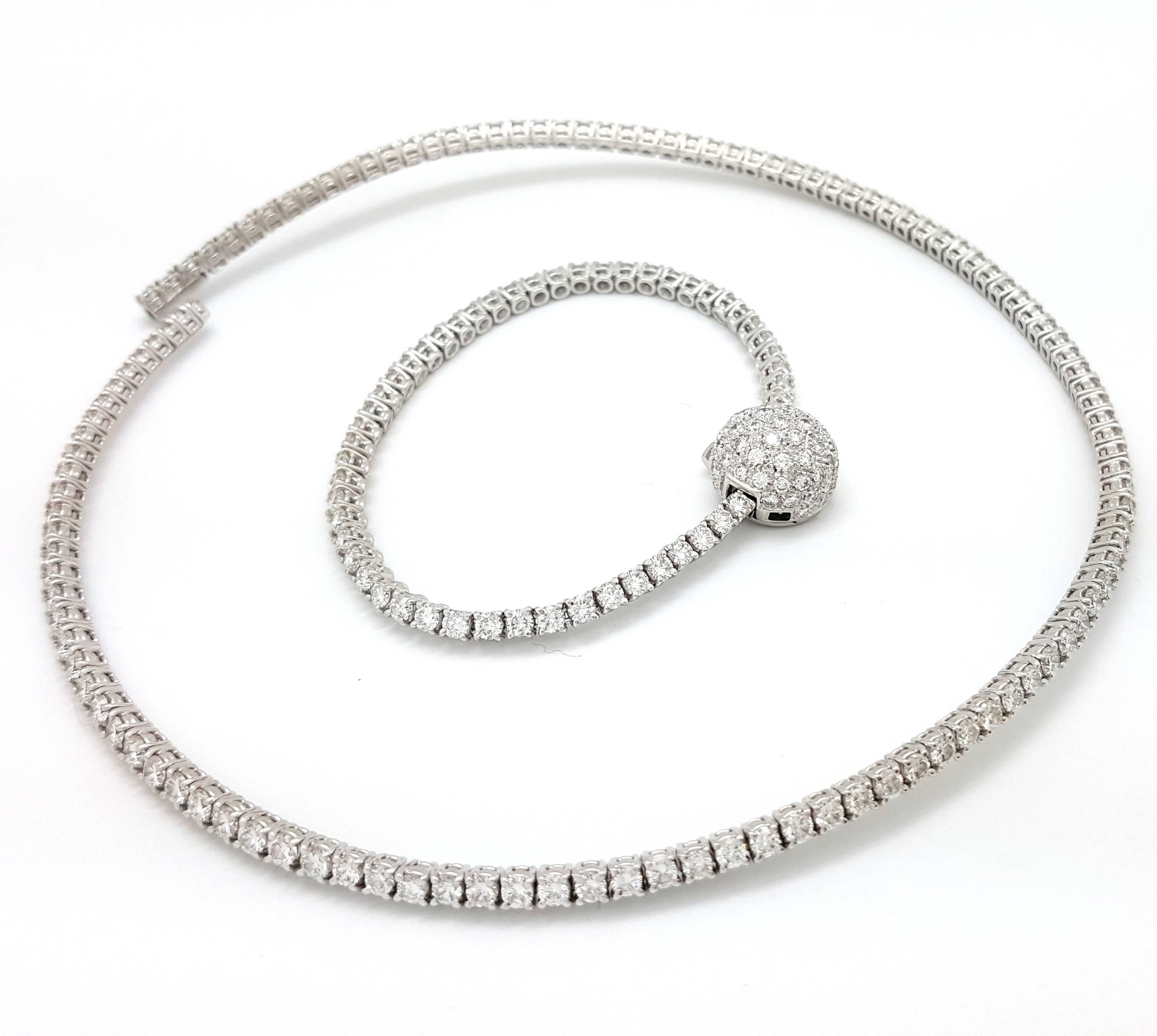 Stefan Hafner 11.93 Carats Diamonds Gold Collar Necklace Bracelet For Sale 1