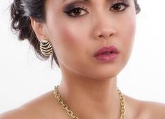 Black Onyx Caged in 18kt Gold Pave Set Diamond Zebra Striped Clip On Earrings