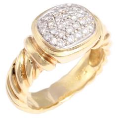 David Yurman Gold Noblesse Collection Impressive Diamond Ring