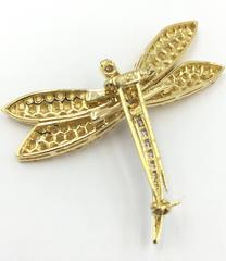 Tiffany & Co. 12 Carat Yellow Sapphires Diamonds Gold Dragonfly Brooch