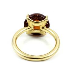 Jane Taylor Hessonite Garnet Cabochon Gold Ring