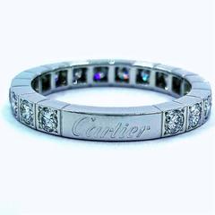 Cartier Lanieres Collection 1.00 Carat of Diamonds & 18kt White Gold Band Ring