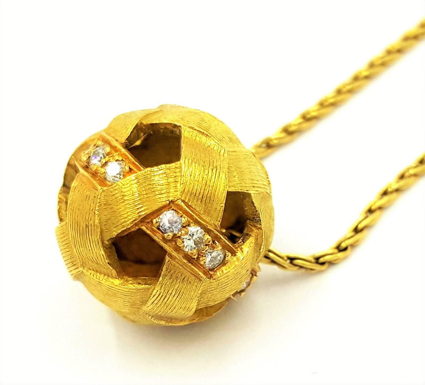 diamond soccer ball necklace