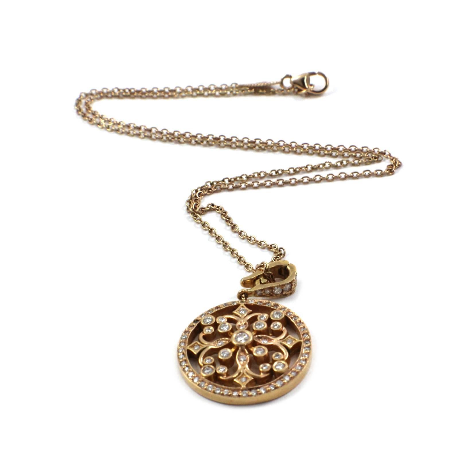 Penny Preville Diamond Gold Pendant Necklace In Excellent Condition In Scottsdale, AZ
