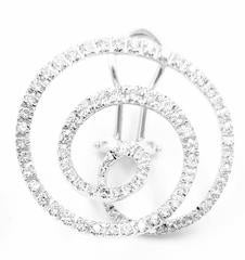 Tous Lyra Italy Swirl 3.50 Carats of Diamonds Set in 18kt White Gold Earrings