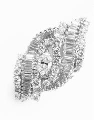 Aristocrat Jewelry Custom Marquise 7 Carats of Diamonds & Platinum Cocktail Ring